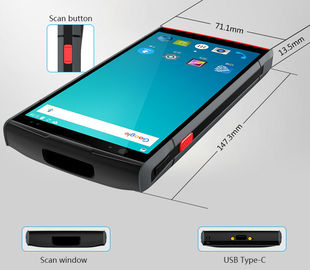 สแกนเนอร์มินัลพกพาเครื่องสแกนบาร์โค้ดสำหรับมือถือ GPS Bluetooth GPS Android