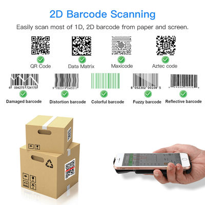 Android 2D 1D EAN14 EAN128 Wireless QR Code Scanner สวมใส่ได้