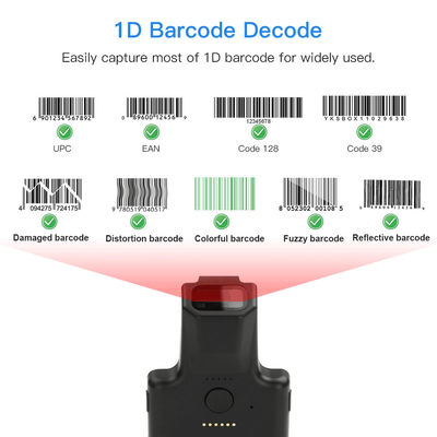 Android 2D 1D EAN14 EAN128 Wireless QR Code Scanner สวมใส่ได้